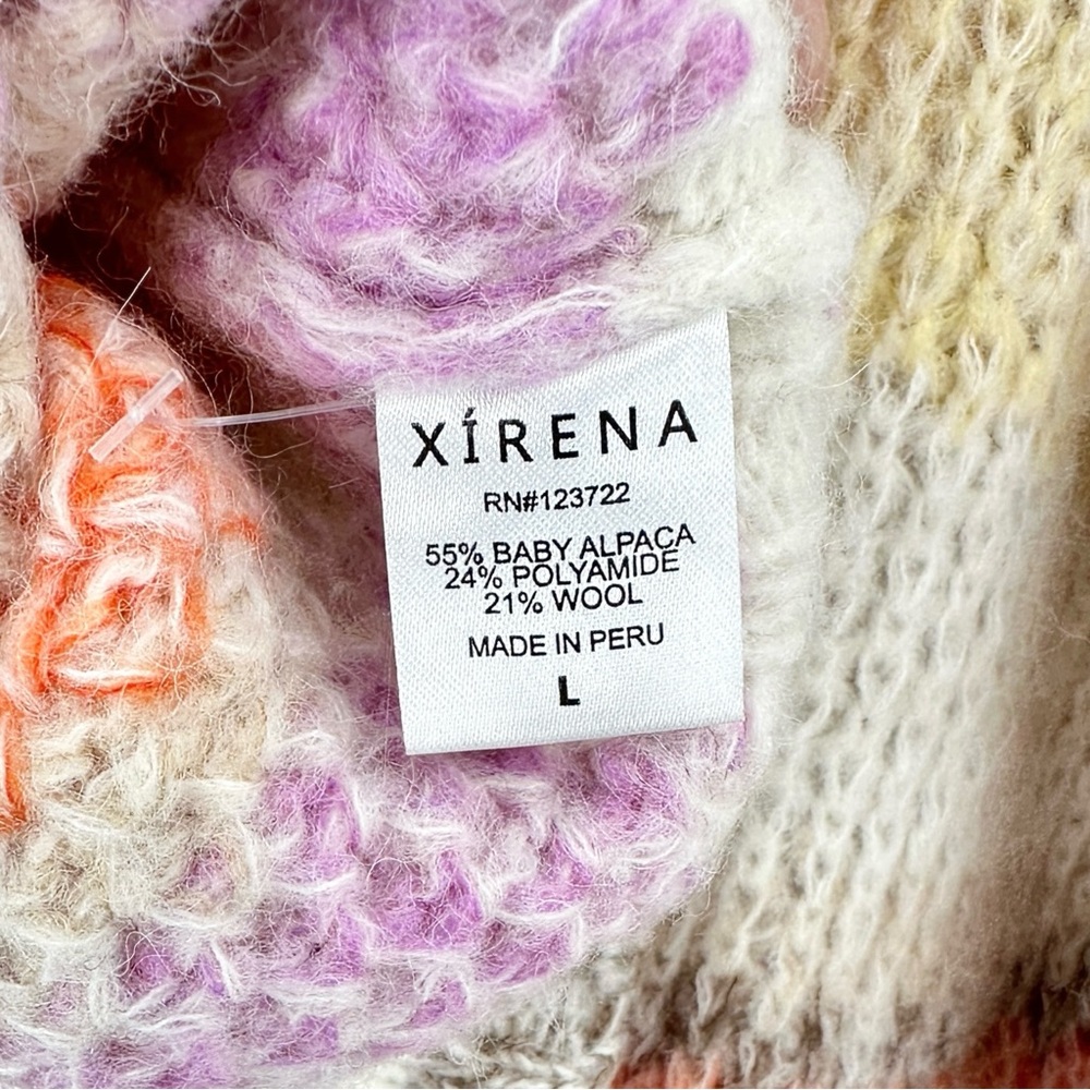 [sold] XiRENA Laramie Sweater Cream Yellow Striped Loose Knit Light Cardigan - Picture 8 of 9